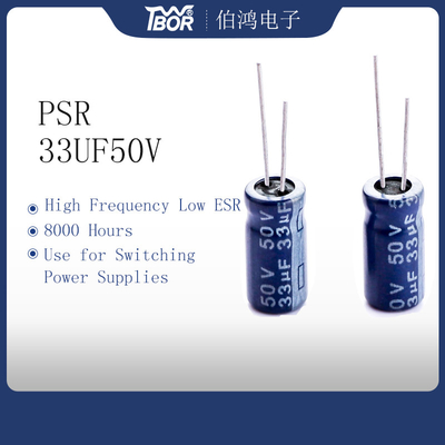 condensateur en aluminium à haute fréquence du condensateur miniature bas esr de 33uf50v 6.3x11
