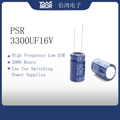 Condensateur de changement d'alimentation d'énergie de condensateur miniature de PSR 3300UF16V
