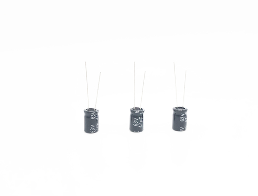 ISO14001 condensateur miniature 47UF 63V 8X12MM Al Electrolytic Capacitor