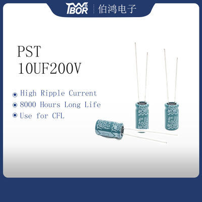 Condensateurs électrolytiques en aluminium radiaux 10UF200V d'ISO9001 8X16MM