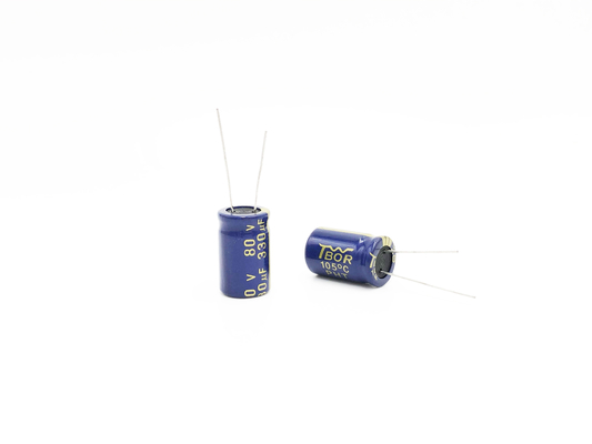 Condensateur électrolytique en aluminium bleu 13X20mm de 330UF 80V 10000 heures de longue durée