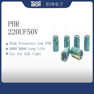 Condensateur électrolytique en aluminium à haute fréquence de PHR 220UF 50V pour la lumière de LED