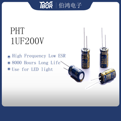 OIN 14001 de condensateur électrolytique d'Al du condensateur 10x13mm de PHT 10uf 200v