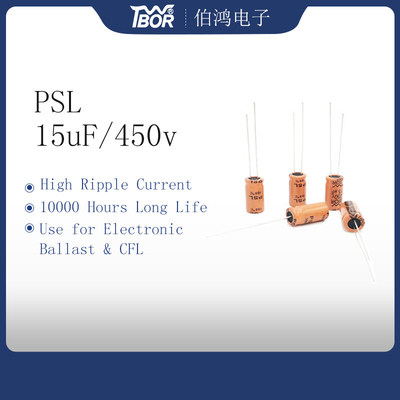 Condensateurs électrolytiques d'avance radiale d'inverseur de PSL 15uF450V 13X25MM