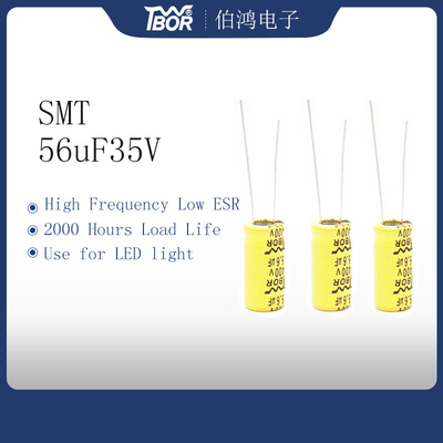 Condensateur à haute fréquence électrolytique bas esr 6.3x11mm 56uF 35V